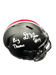 Ohio State Buckeyes Dawand Jones Hand Signed Autographed Alternate Black Mini Helmet “Big Thanos” JSA COA