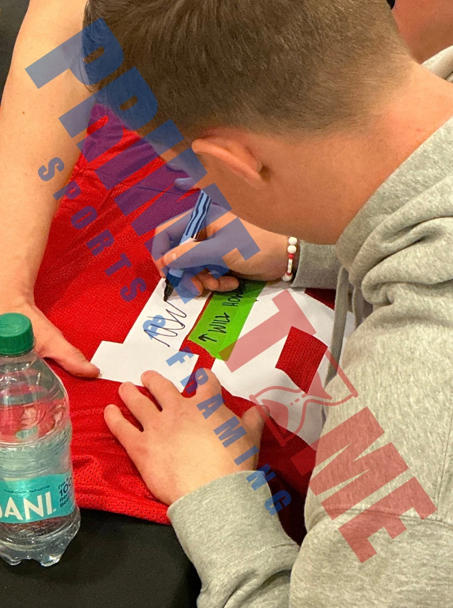 Ohio State Buckeyes Will Howard Hand Signed Autographed Custom Red Jersey Swau COA