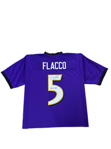 Baltimore Ravens Joe Flacco Hand Signed Autographed Custom Jersey “Super Bowl MVP XLVII Inscription”JSA COA