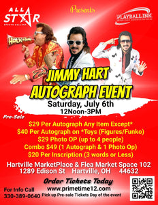 Jimmy Hart (Wrestling) Pre-Sale ticket for autograph signing on your any 1 item EXCEPT FIGURES & FUNKOS
