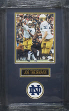 Load image into Gallery viewer, Notre Dame Fighting Irish Joe Theismann Signed 8x10 Photo with Go Irish! Inscription Framed &amp; Matted with COA