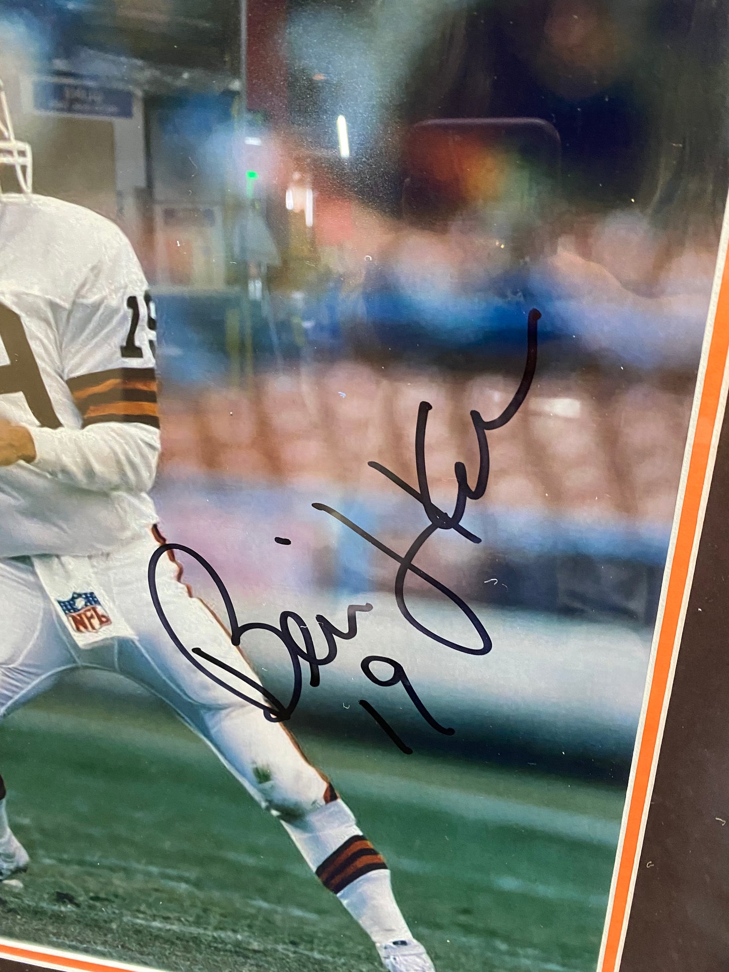Cleveland Browns Bernie Kosar Hand Signed Autographed 16x20 Photo Framed & DAWG POUND Matted with COA