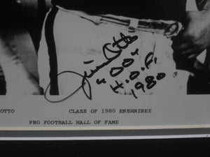 Oakland Raiders Jim Otto Signed 8x10 Photo with H.O.F 1980 Inscription Framed & Matted with COA