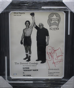 American Boxer Ray "Boom Boom" Mancini Signed 16x20 Fight Night Poster Framed & Matted with PSA COA