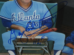 Atlanta Braves Gaylord Perry Signed 8x10 Photo with HOF 91 Inscription Framed & Matted with COA