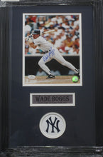 Load image into Gallery viewer, New York Yankees Wade Boggs Signed 8x10 Photo Framed &amp; Matted with COA