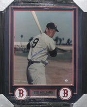 Load image into Gallery viewer, Boston Red Sox Ted Williams Signed 16x20 Photo Framed &amp; Matted with PSA COA