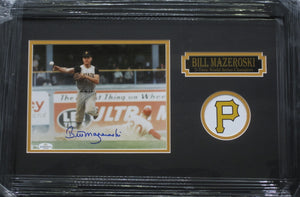 Pittsburgh Pirates Bill Mazeroski Signed 8x10 Photo Framed & Matted with COA