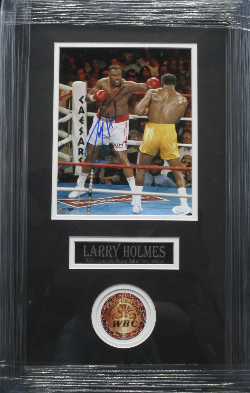American Boxer Larry Holmes Signed 8x10 Photo Framed & Matted with JSA COA