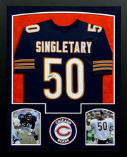 Load image into Gallery viewer, Chicago Bears Mike Singletary Signed Blue Jersey Framed &amp; Suede Matted with JSA COA