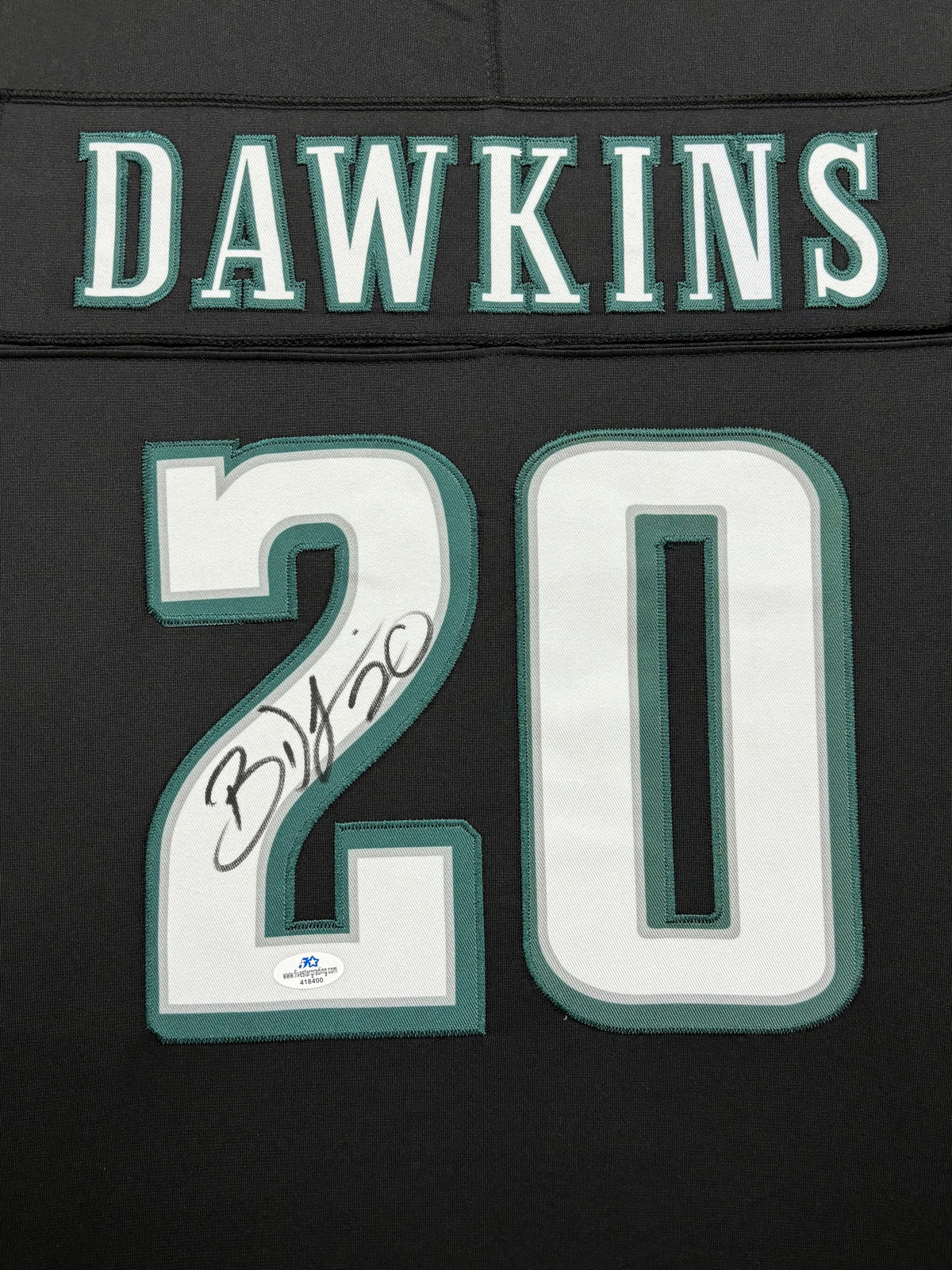 Philadelphia Eagles Brian Dawkins Hand Signed Autographed Custom Black Jersey Framed & Matted with COA