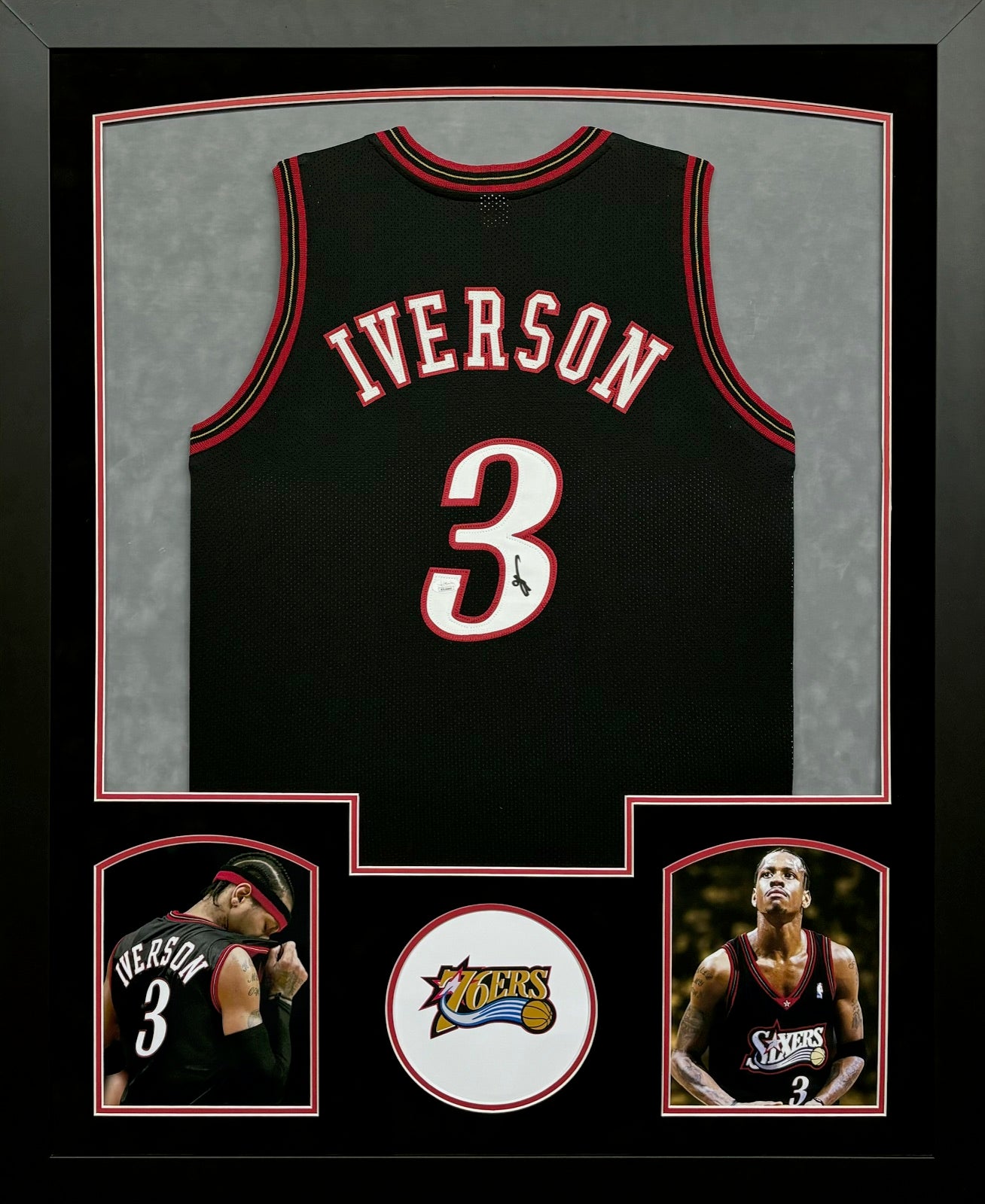 Philadelphia 76ers Allen Iverson Hand Signed Autographed Custom