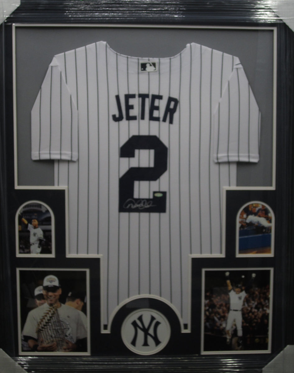 Derek Jeter Authentic Signed Framed Photo good COA