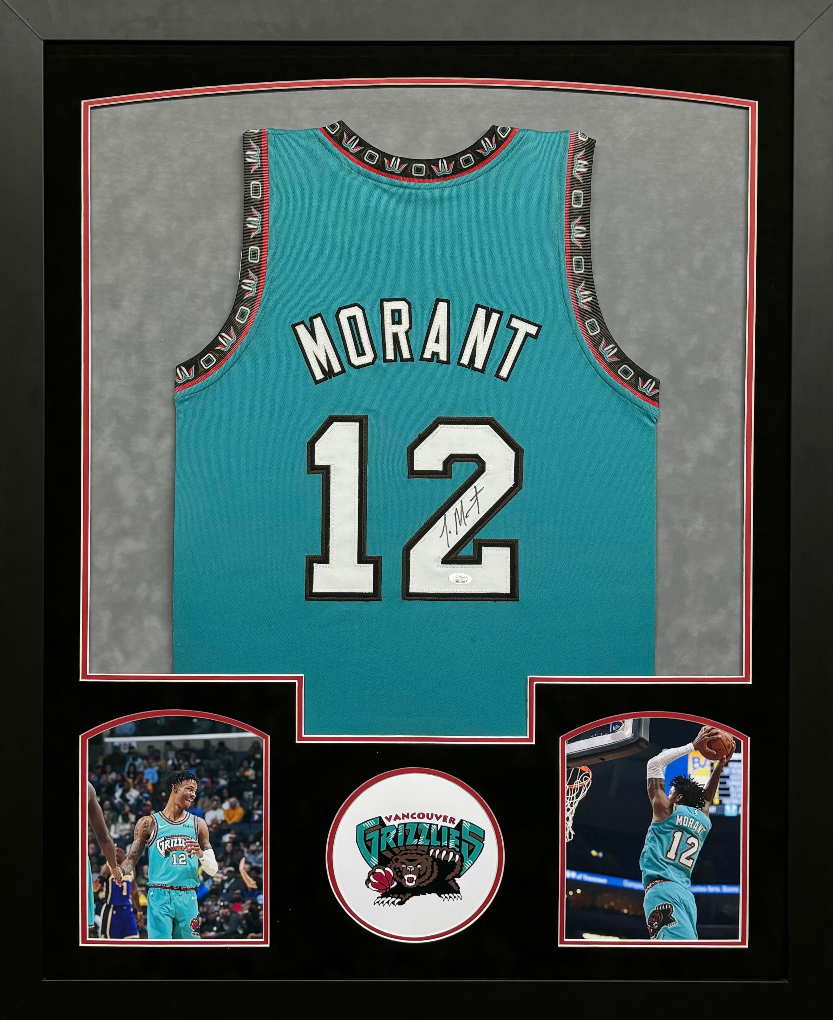Vancouver Grizzlies Ja Morant Hand Signed Autographed Custom Teal