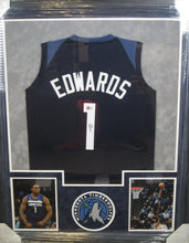 Load image into Gallery viewer, Minnesota Timberwolves Anthony Edwards Signed Jersey Framed &amp; Suede Matted with BECKETT COA