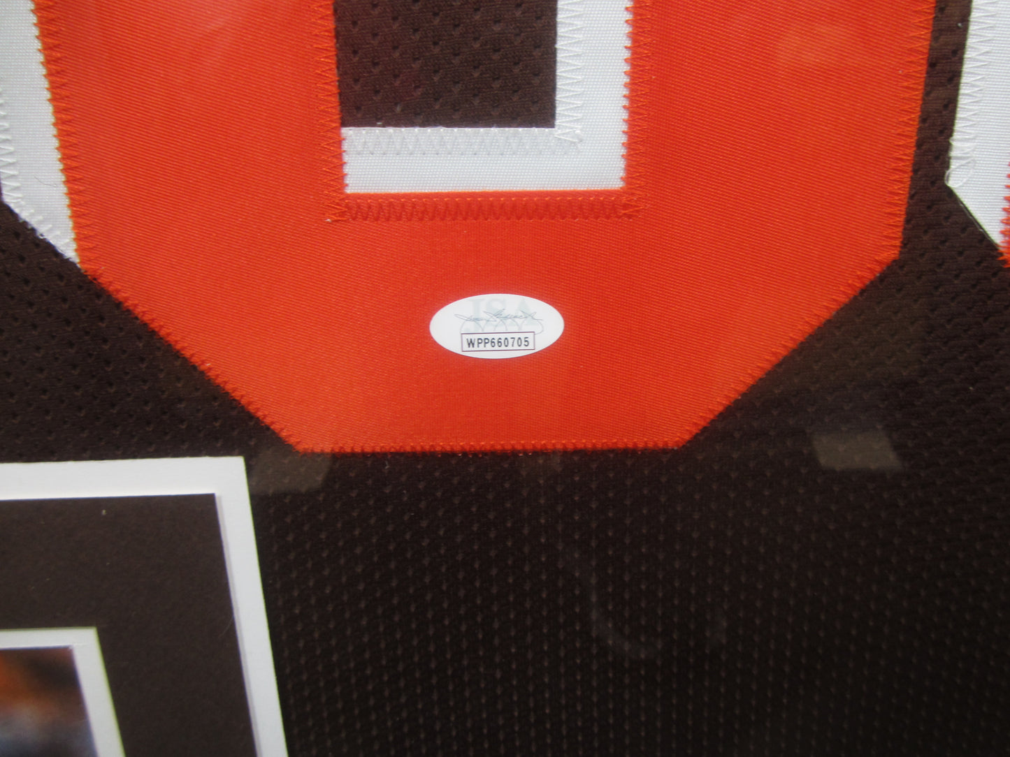 Cleveland Browns Jarvis Landry Hand Signed Autographed Custom Jersey Framed & Matted Jersey with JSA COA