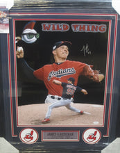 Load image into Gallery viewer, Cleveland Indians James Karinchak Signed 16x20 Collage Photo Framed &amp; Matted with JSA COA