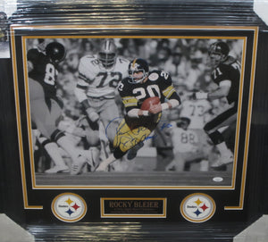 Pittsburgh Steelers Rocky Bleier Signed 16x20 Photo with 4X SB Champs Inscription Framed & Matted with JSA COA