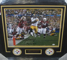 Load image into Gallery viewer, Pittsburgh Steelers James Harrison Signed 16x20 Photo with 100 Yd Int Return Inscription Framed &amp; Matted with JSA COA