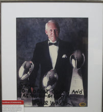 Load image into Gallery viewer, San Francisco 49ers Coach Bill Walsh Signed 8x10 Photo Framed &amp; Matted with CAS COA