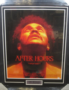 Canadian Rap/Hip-Hop Artist "The Weeknd" Abel Signed After Hours Album Cover Poster Framed & Matted with COA