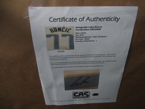 Dallas Mavericks Luka Doncic Signed Jersey Framed & Matted with CAS Full Letter COA