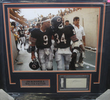 Load image into Gallery viewer, Chicago Bears Jim McMahon Signed 16x20 Photo &amp; Walter Payton Signed Slabbed Cut Framed &amp; Matted with PSA COA