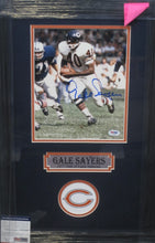 Load image into Gallery viewer, Chicago Bears Gale Sayers Signed 8x10 Photo Framed &amp; Matted with PSA COA