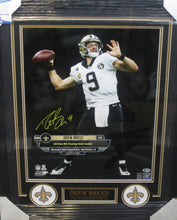 Load image into Gallery viewer, New Orleans Saints Drew Brees Signed 16x20 Photo Framed &amp; Matted with Drew Brees Hologram &amp;  BECKETT COA