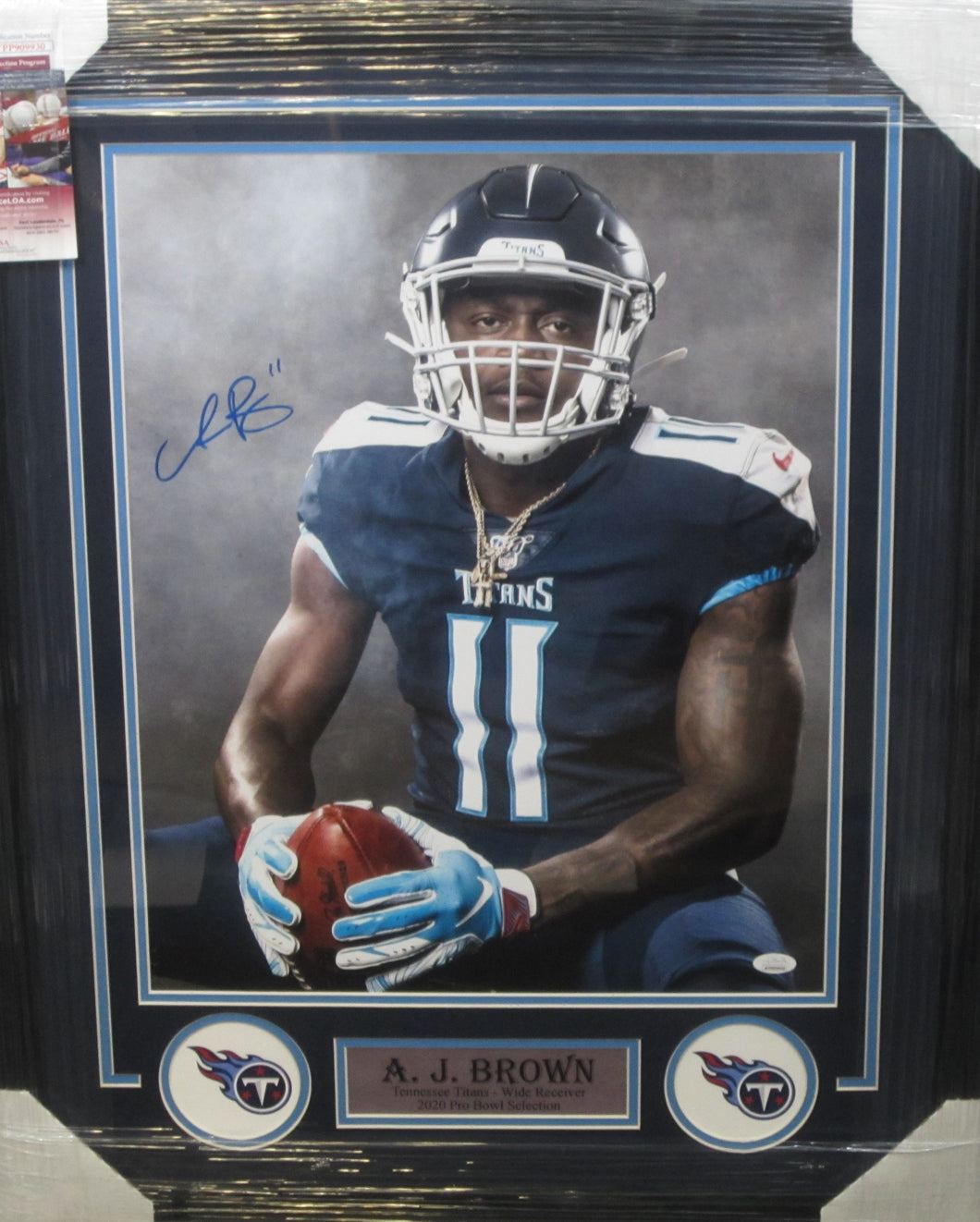 Tennessee Titans A.J. Brown Signed 16x20 Photo Framed & Matted with JSA COA AJ