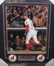 Load image into Gallery viewer, Cleveland Indians Jim Thome Signed 16x20 Photo with HOF 18 Inscription Framed &amp; Matted with BECKETT COA