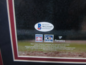 Cleveland Indians Jim Thome Signed 16x20 Photo with HOF 18 Inscription Framed & Matted with BECKETT COA