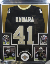 Load image into Gallery viewer, New Orleans Saints Alvin Kamara Signed Jersey Framed &amp; Matted with BECKETT COA