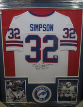Load image into Gallery viewer, Buffalo Bills O.J. Simpson Signed Jersey with The Juice Inscription Framed &amp; Matted with JSA COA OJ