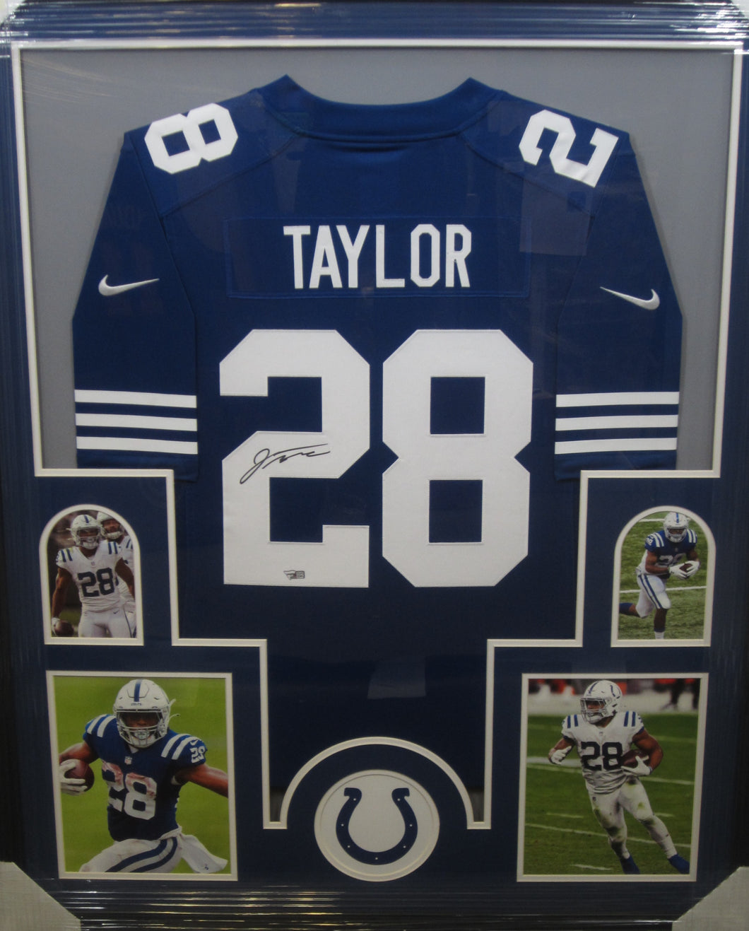 Indianapolis Colts Jonathan Taylor Signed Jersey Framed & Matted with FANATICS Authentic COA