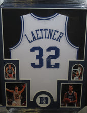 Load image into Gallery viewer, Duke Blue Devils Christian Laettner Signed Jersey Framed &amp; Matted with PSA COA