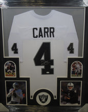 Load image into Gallery viewer, Oakland Raiders Derek Carr Signed Jersey Framed &amp; Matted with COA