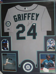 Seattle Mariners Ken Griffey Jr. Signed Jersey Framed & Matted with COA