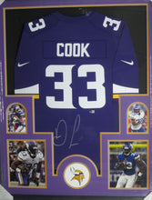 Load image into Gallery viewer, Minnesota Vikings Dalvin Cook Signed Jersey Framed &amp; Matted with BECKETT COA