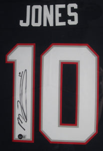 New England Patriots Mac Jones Signed Jersey Framed & Matted with BECKETT COA