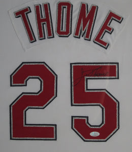 Cleveland Indians Jim Thome Signed Jersey Framed & Matted with JSA COA
