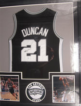 Load image into Gallery viewer, San Antonio Spurs Tim Duncan Signed Jersey Framed &amp; Matted with COA