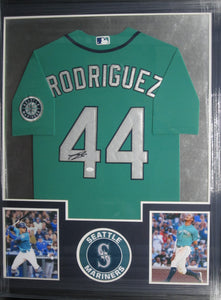 Seattle Mariners Julio Rodriguez Signed Jersey Framed & Matted with JSA COA