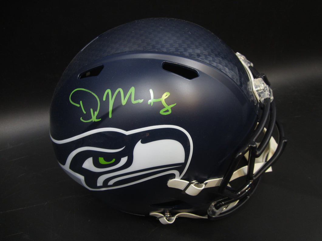 Seattle Seahawks DK Metcalf Signed Full-Size Replica Helmet with COA