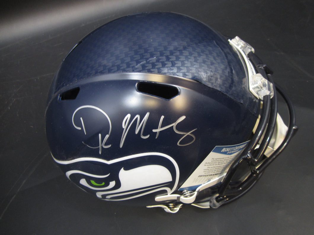 Seattle Seahawks DK Metcalf Signed Full-Size Replica Helmet with BECKETT COA