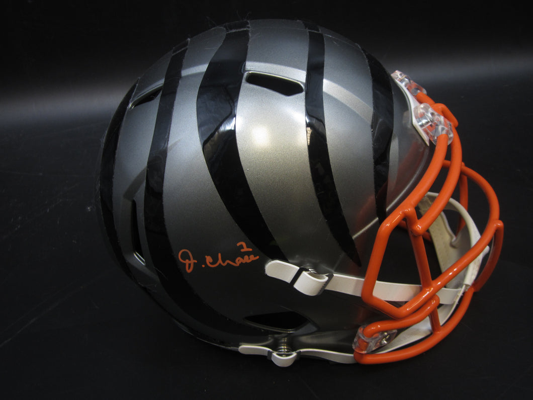Cincinnati Bengals Ja'Marr Chase Signed Full Size AMP Replica Helmet with BECKETT COA
