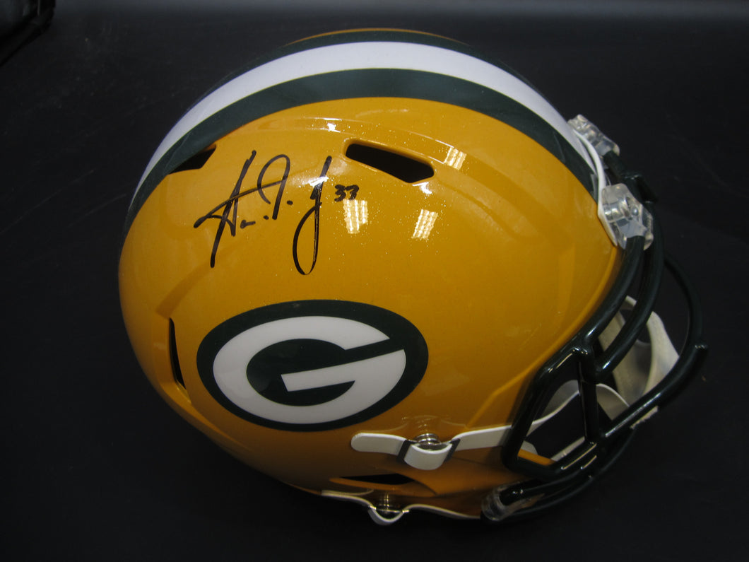 Green Bay Packers Aaron Jones Signed Full-Size Replica Helmet with BECKETT COA