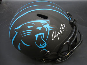 Carolina Panthers Christian McCaffrey Signed Full-Size Replica Helmet with BECKETT COA