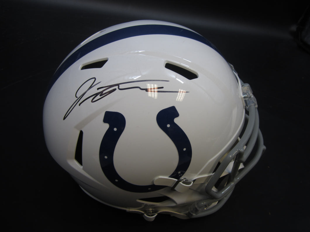 Indianapolis Colts Jonathan Taylor Signed Full-Size Replica Helmet with FANATICS Authentic COA