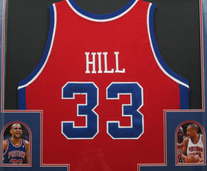 Detroit Pistons Grant Hill Signed Jersey Framed & Matted with COA